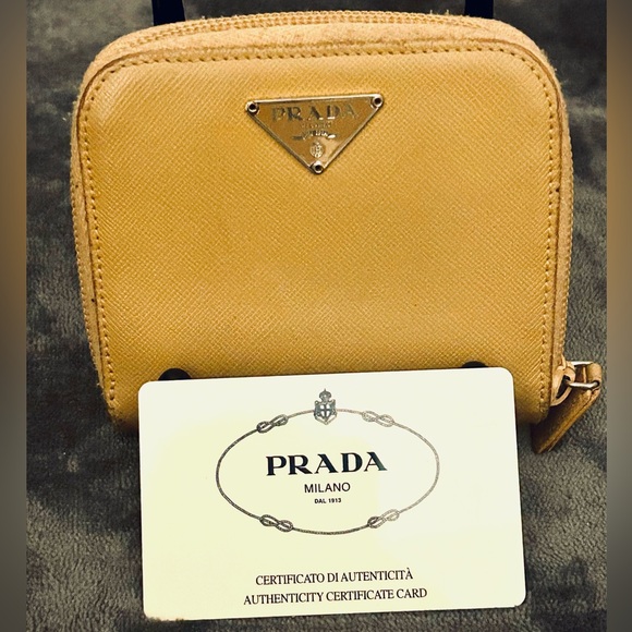 Prada Beige/Camel color Compact wallet - Picture 12 of 12